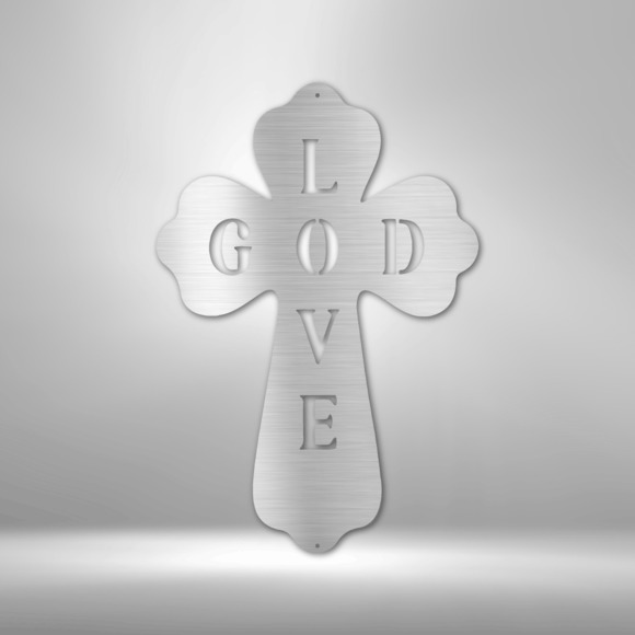 Scripture Sign Matthew 22:36-37 Love God Steel Sign Laser Cut Powder Coated Hom
